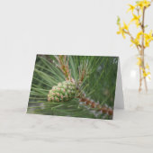 Nublileのマツ円錐形カードブランク カード (黄色い花)