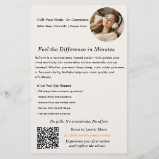 NuCalm Product Sheet - xosialX チラシ