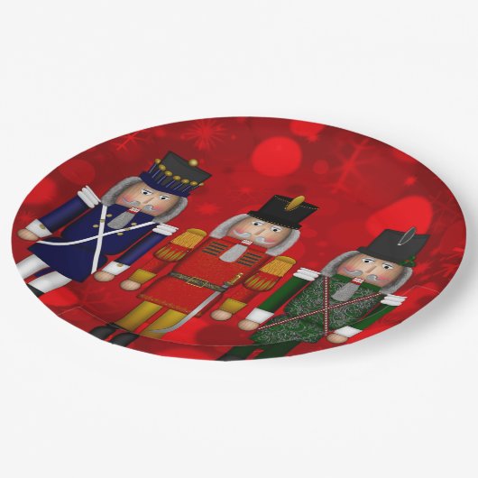 Nuccracker Trio-Red《写真》ぼけ味-紙パーティープレート ペーパープレート (アングル)