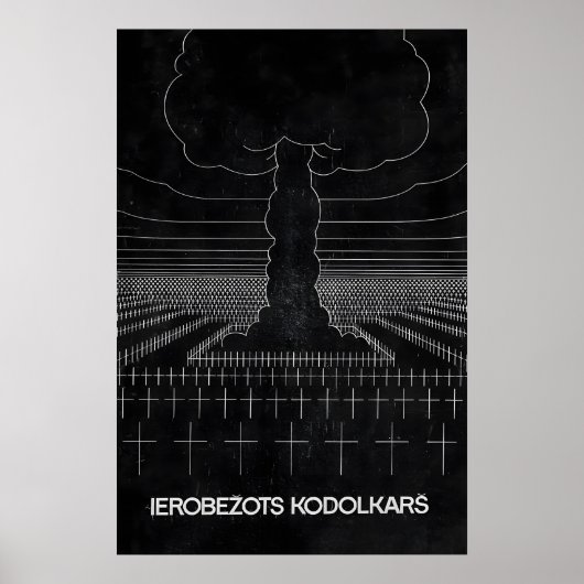 Nuclear Disarmament Poster Eliminate the bomb ポスター (正面)