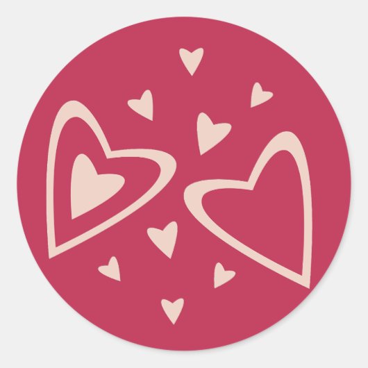 Nuclear Hearts - マゼンタレッド - 画像。 ラウンドシール (正面)