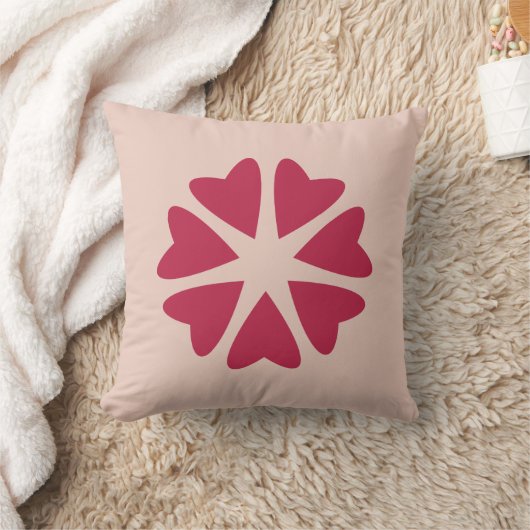 Nuclear Hearts - magenta red - image.  クッション (ブランケット)