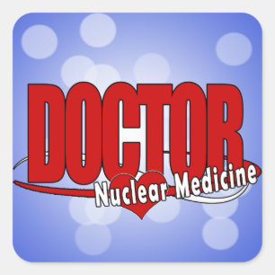 NUCLEAR MEDICINEロゴの博士 スクエアシール