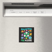 Nuclear Power Yes Please Clean Energy Flowers マグネット (インサイチュ (食洗機))