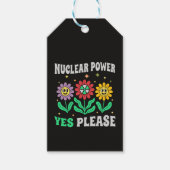 Nuclear power yes please smiling flowers ギフトタグ (正面)