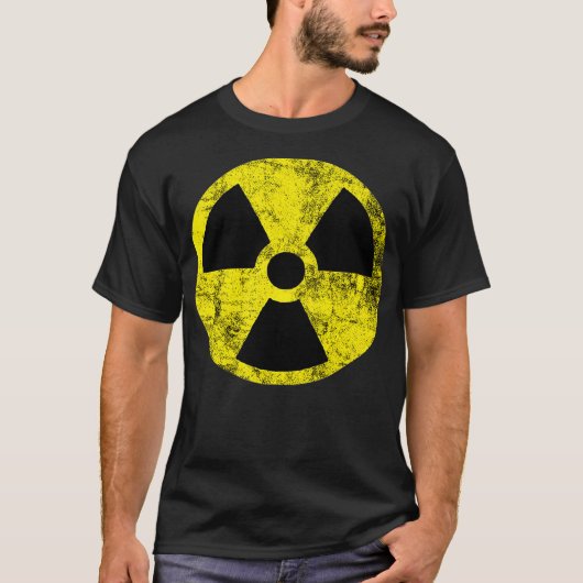 Nuclear Radiation Hazard Warning Fallout Symbol Si Tシャツ (正面)
