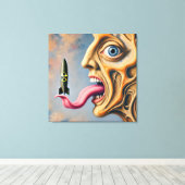 Nuclear Warhead on the Tongue キャンバスプリント (インサイチュ (ウッドフロア))