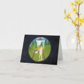 nudistペインターのノートカード カード (黄色い花)