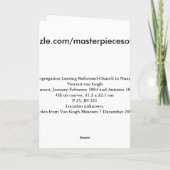 Nuenenのゴッホのファインアートの改良された教会 カード (裏面)