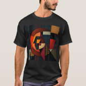 NUES Cubist Tartan Abstract Tシャツ (正面)