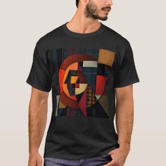 NUES Cubist Tartan Abstract Tシャツ