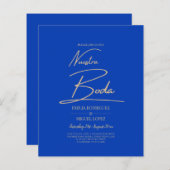 NUESTRA BODAブルーモノクローム結婚ズNVITE (正面/裏面)