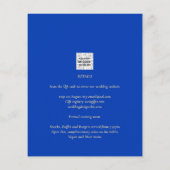 NUESTRA BODAブルーモノクローム結婚ズNVITE チラシ (裏面)