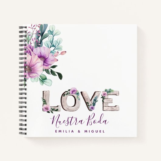 NUESTRA BODAプラニフィカシオン・オ・リボ・デ・ヴィシタス ノートブック (正面)