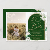 NUESTRA BODAホワイトローゼフォトスペインの招待状 招待状 (正面/裏面)