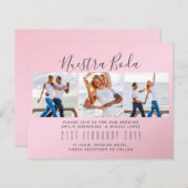 Nuestra Boda写真コラージュ結婚式INVITE (正面/裏面)