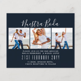 Nuestra Boda写真コラージュ結婚式INVITE チラシ
