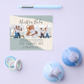 Nuestra Boda写真コラージュ結婚式INVITE チラシ (シングル)