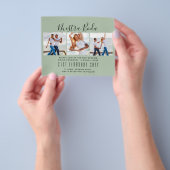 Nuestra Boda写真コラージュ結婚式INVITE チラシ (手)