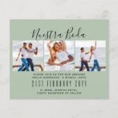Nuestra Boda写真コラージュ結婚式INVITE チラシ (正面)