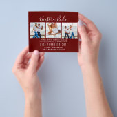 Nuestra Boda写真コラージュ結婚式INVITE チラシ (手)