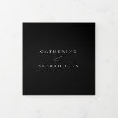 Nuestra Boda英語バイリンスペインのガル結婚ズ 三つ折り招待状 (カバー)