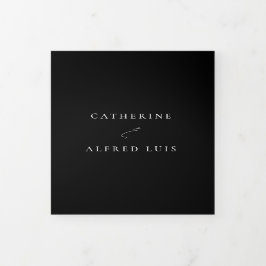 Nuestra Boda英語バイリンスペインのガル結婚ズ 三つ折り招待状