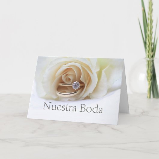 Nuestra Boda -スペインのな結婚式招待状 招待状 (正面)
