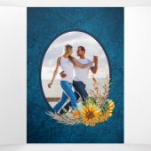 Nuestra Boda 6ページひまわり結婚式 三つ折り招待状 (内部中)