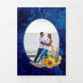 Nuestra Boda 6ページひまわり結婚式 三つ折り招待状 (カバー)