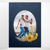 Nuestra Boda 6ページひまわり結婚式 三つ折り招待状 (内部中)