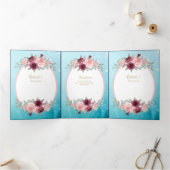 Nuestra Boda 6ページスペインの結婚式の招待 三つ折り招待状 (内部)