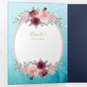 Nuestra Boda 6ページスペインの結婚式の招待 三つ折り招待状 (内部最初)