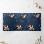 Nuestra Boda 6ページスペインの結婚式の招待 三つ折り招待状 (内部)