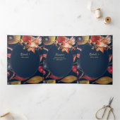 Nuestra Boda 6ページスペインの結婚式の招待 三つ折り招待状 (内部)