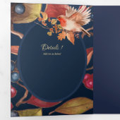 Nuestra Boda 6ページスペインの結婚式の招待 三つ折り招待状 (内部最初)