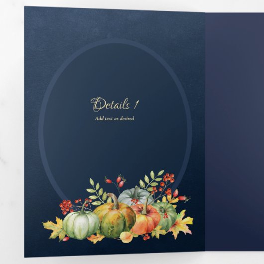 Nuestra Boda 6ページスペインの結婚式の招待 三つ折り招待状 (内部最初)