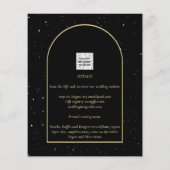NUESTRA BODA BLACK GOLD 星空の夜の招待状 (裏面)