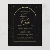 NUESTRA BODA BLACK GOLD 星空の夜の招待状 (正面)