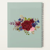 NUESTRA BODA de Flores Burdeos BURGUNDY プランナー手帳 (裏面)