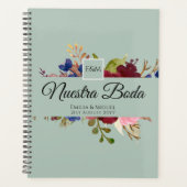 NUESTRA BODA de Flores Burdeos BURGUNDY プランナー手帳 (正面)
