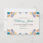 Nuestra Boda Flowers ボタニカル スペイン 結婚式 セーブザデート (正面)