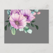 Nuestra Boda RSVPのスペインの紫結婚の花 インビテーションポストカード (裏面)