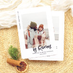 Nuestra Primera Navidad Casados 2 Fotos シーズンカード<br><div class="desc">シュプリメラ・コモ・レシエ・カサドス・エスタ・ディヴェルティダ・タルジェタ・デ・フォトス！エル・ディセニョ・プレセンタ「フェリス・フィエスタス」 y el anano a lo largo del lado izquierdo, dejando el protajimmo parsu foto favoritita.Puede elegir una foto de la boda, de la luna de miel o una selfie特に。Su apellido o nombres aperan en una caligrafia moderna sobre la foto, junto con la frase: "Nuestra primera Navidad casados".アルリバーソ，ポドラーanadir unsegunda foto...</div>