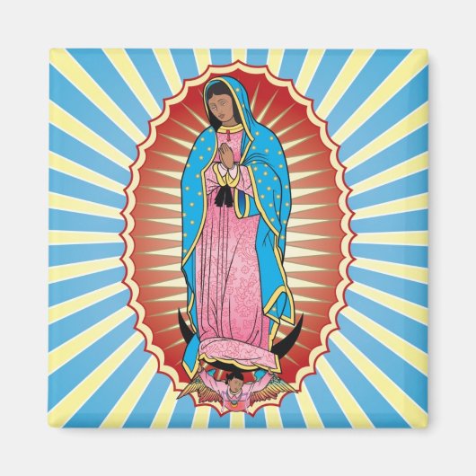 Nuestra Seinora de Guadalupe磁石（正方形） マグネット (正面)