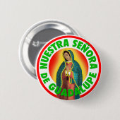 Nuestra Señora deグアダルペ 缶バッジ (正面&裏面)