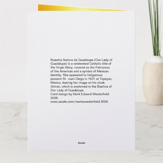 Nuestra Señora de Guadalupe カード (裏面)
