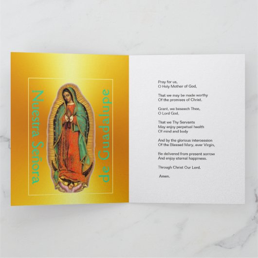 Nuestra Señora de Guadalupe カード (内部)