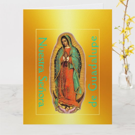 Nuestra Señora de Guadalupe カード (黄色い花)