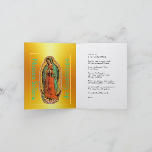 Nuestra Señora de Guadalupe カード (内部)